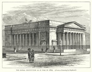The Royal Institution as it was in 1829 (engraving) بواسطة مدرسة اللغة الإنجليزية
