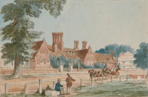 The Royal Mews ، حوالي عام 1865 (ألوان مائية على ورق) بواسطة مدرسة اللغة الإنجليزية