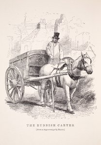 القمامة كارتر ، من daguerreotype بقلم ريتشارد بيرد ، التوضيح من London Labour و London Poor بواسطة Henry Mayhew ، الحانة. 1862 بواسطة مدرسة اللغة الإنجليزية