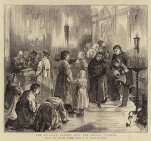The Russian People and the Greek Church (engraving) بواسطة مدرسة اللغة الإنجليزية