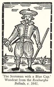 "الاسكتلندي ذو القبعة الزرقاء" (نقش) بواسطة مدرسة اللغة الإنجليزية