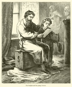النحات والرسام الشاب (نقش) بواسطة مدرسة اللغة الإنجليزية