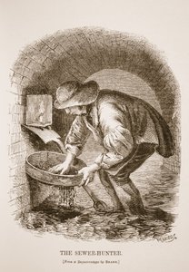 The Sewer-Hunter ، من daguerreotype بقلم ريتشارد بيرد ، التوضيح من London Labour و London Poor بواسطة Henry Mayhew ، pub. 1862 بواسطة مدرسة اللغة الإنجليزية