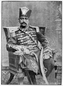 شاه فارس ، 1893 (بعد صورة من W. & D. Downey) بواسطة مدرسة اللغة الإنجليزية