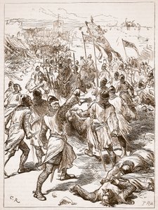 حصار وترفورد ، رسم توضيحي من Cassells Illustrated History of England (sepia photo) بواسطة مدرسة اللغة الإنجليزية