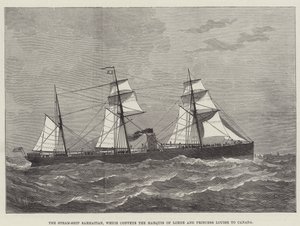 سفينة Steam-Ship Sarmatian ، التي تنقل مركيز لورن والأميرة لويز إلى كندا (نقش) بواسطة مدرسة اللغة الإنجليزية