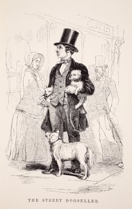 The Street Dog-Seller ، توضيح من London Labour و London Poor بقلم Henry Mayhew ، حانة. 1862 بواسطة مدرسة اللغة الإنجليزية