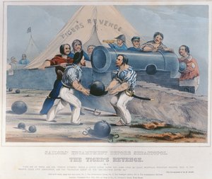 The Tigers Revenge ، معسكر البحارة قبل سيباستوبول ، تم نشره في 11 نوفمبر 1854 بواسطة مدرسة اللغة الإنجليزية