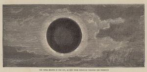 The Total Eclipse of the Sun, as seen from Gibraltar through the Telescope (engraving) بواسطة مدرسة اللغة الإنجليزية