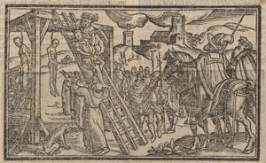 الشجرة الثلاثية في تايبرن (نقش) بواسطة مدرسة اللغة الإنجليزية