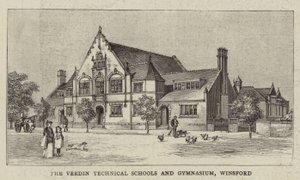 The Verdin Technical Schools and Gymnasium, Winsford (engraving) بواسطة مدرسة اللغة الإنجليزية