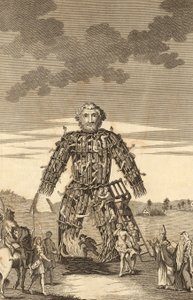 The Wicker Man of the Druids ، من The Complete English Traveller ، أو مسح جديد ووصف لإنجلترا وويلز ، الحانة. 1771 بواسطة مدرسة اللغة الإنجليزية