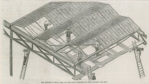 المبنى في هايد بارك ، لندن ، للمعرض الكبير لعام 1851 بواسطة مدرسة اللغة الإنجليزية
