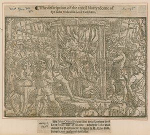 هذا الوصف ل cruell Martydome of Syr John Oldcastle Lord Cobham بواسطة مدرسة اللغة الإنجليزية