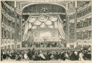 رسم جوائز اتحاد الفنون في مسرح دروري لين عام 1843 بواسطة مدرسة اللغة الإنجليزية