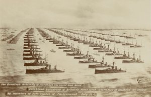 The greatest assembly of warships the world has seen (litho) بواسطة مدرسة اللغة الإنجليزية