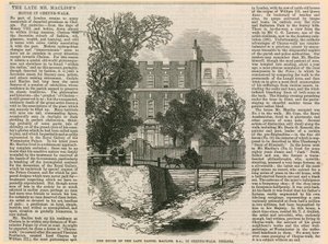 منزل دانيال ماكليس في Cheyne Walk بواسطة مدرسة اللغة الإنجليزية