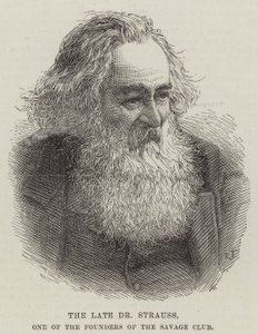 The late Dr Strauss, One of the Founders of the Savage Club (engraving) بواسطة مدرسة اللغة الإنجليزية