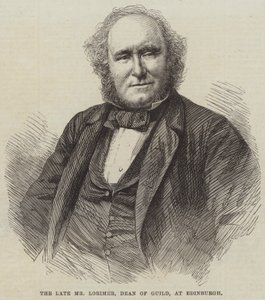 The late Mr Lorimer, Dean of Guild, at Edinburgh (engraving) بواسطة مدرسة اللغة الإنجليزية