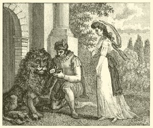 الأسد العاشق (نقش) بواسطة مدرسة اللغة الإنجليزية