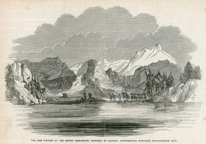 الصورة الجديدة في حدائق حيوان Surrey ، بواسطة Danson ، تمثل نابليون عبور جبال الألب بواسطة مدرسة اللغة الإنجليزية