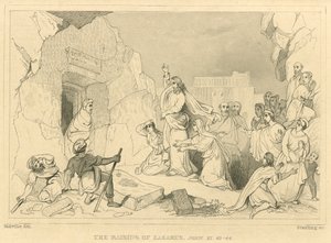 The raising of Lazarus, John XI, 43-44 (engraving) بواسطة مدرسة اللغة الإنجليزية