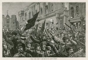 أعمال الشغب في الطرف الغربي من لندن ، 8 فبراير 1886: ها قد أتوا! - الغوغاء في شارع سانت جاميس ، لندن بواسطة مدرسة اللغة الإنجليزية