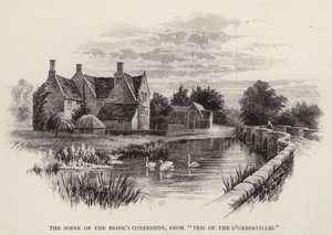 The scene of the brides confession, from Tess of the DUrbervilles (litho) بواسطة مدرسة اللغة الإنجليزية