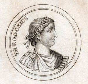 ثيودوسيوس الكبير ، من "قاموس كراب التاريخي" ، نُشر عام 1825 بواسطة مدرسة اللغة الإنجليزية