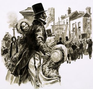 Thomas Cook organised his first tour in 1841 (gouache on paper) بواسطة مدرسة اللغة الإنجليزية