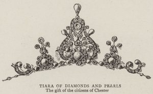 Tiara of Diamonds and Pearls (engraving) بواسطة مدرسة اللغة الإنجليزية