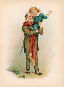 Tiny Tim (chromolitho) بواسطة مدرسة اللغة الإنجليزية