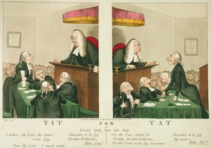 Tit for Tat ، أو كل كلب له يومه ، نشره توماس ماكلين ، لندن ، 1827 بواسطة مدرسة اللغة الإنجليزية