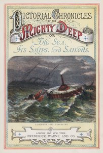 صفحة العنوان لـ Pictorial Chronicles of the Mighty Deep (نقش ملون) بواسطة مدرسة اللغة الإنجليزية