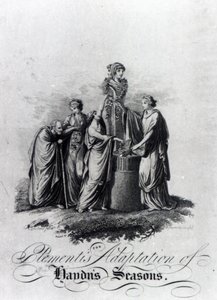 صفحة عنوان التكيف Muzio Clementis لبيانو جوزيف هايدنس أوراتوريو الفصول بواسطة مدرسة اللغة الإنجليزية