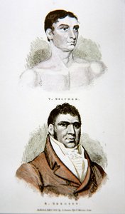 توم بيلشر وجريجسون ، من طبعة نُشرت عام 1813 (ليثو ملون) بواسطة مدرسة اللغة الإنجليزية