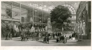 Transept Looking North ، معرض كبير ، 1851 بواسطة مدرسة اللغة الإنجليزية