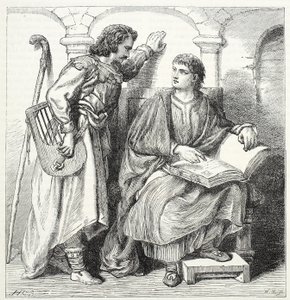 تروبادور وباربي ، توضيح من تاريخ البروتستانتية بقلم جيمس أيتكين ويلي (1808-1890) ، حانة. 1878 بواسطة مدرسة اللغة الإنجليزية