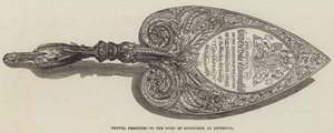 Trowel presented to the Duke of Edinburgh at Liverpool (engraving) بواسطة مدرسة اللغة الإنجليزية
