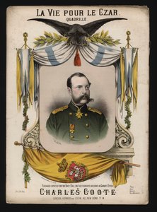 القيصر ألكسندر الثاني من روسيا ، غلاف La Vie pour le Czar ، كوادريل بواسطة Charles Coote بواسطة مدرسة اللغة الإنجليزية