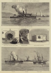Turrets v Broadsides at Portland (engraving) بواسطة مدرسة اللغة الإنجليزية