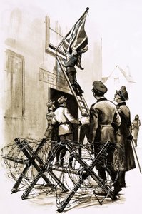 Under German occupation, Union Jacks were torn down (gouache on paper) بواسطة مدرسة اللغة الإنجليزية