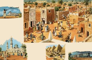 مشاهد مجهولة من مصر ، بما في ذلك مصر القديمة والأهرامات بواسطة مدرسة اللغة الإنجليزية