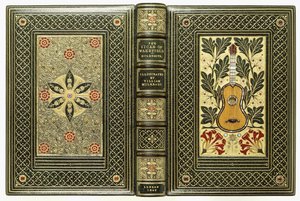 الأغلفة العلوية والسفلية بتصميمات الجيتار والزهور ، 1843 بواسطة مدرسة اللغة الإنجليزية