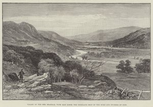 Valley of the Dee, Braemar, with Mar Lodge, the Highland Seat of the Duke and Duchess of Fife (engraving) بواسطة مدرسة اللغة الإنجليزية