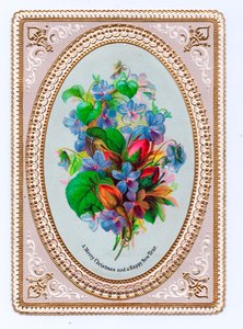 بطاقة عيد الميلاد الفيكتوري ، c.1880 بواسطة مدرسة اللغة الإنجليزية