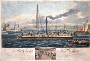 منظر لأوعية البخار البريطانية ، نشره R. Ackermann ، 1820-1851 (aquatint الملونة) بواسطة مدرسة اللغة الإنجليزية