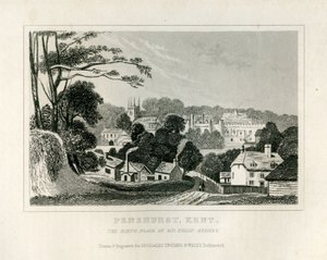 منظر لـ Penshurst ، Kent ، c.1840 بواسطة مدرسة اللغة الإنجليزية