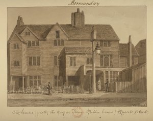منظر لكوبرز آرمز إن ، شارع راسل ، 1828 (يغسل على ورق) بواسطة مدرسة اللغة الإنجليزية