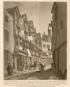 منظر للامتداد الجنوبي لـ Thieving Lane (في السنوات الأخيرة يسمى Bow Street) بواسطة مدرسة اللغة الإنجليزية